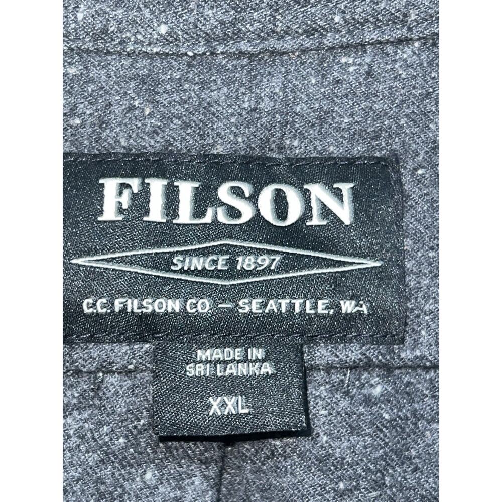 C.C. Filson Alaskan Guide Shirt Gray Button Flannel Men’s Large Outdoor Hiking